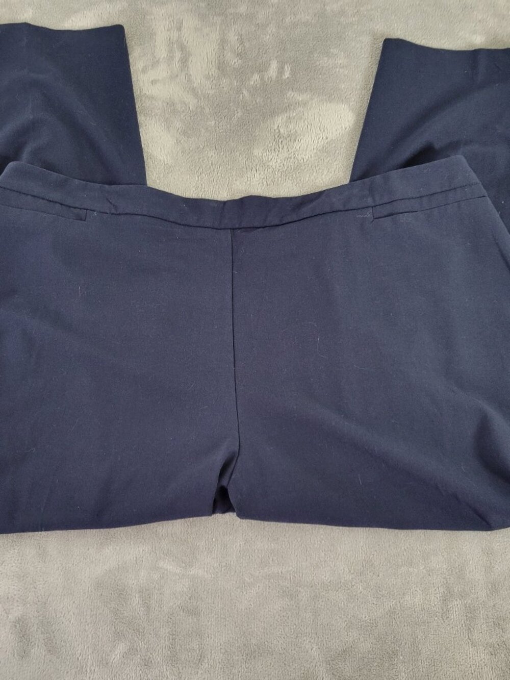 Catherines Women's 3XWP Blue Dress Pants Petite Plus Elastic Waist BLU255E